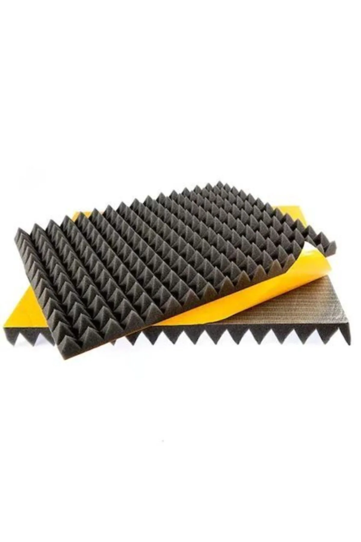 Evimdeyokyok Yanmaz Akustik Ses Yalıtımı Bantlı Piramit Sünger (4Cm) Ebat 48X48 (10Adet)