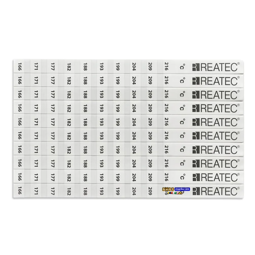 Sıcaklık Ölçüm Etiketi Isı Ölçer Ölçüm Aralığı 193 °c - 254 °c (10adet)