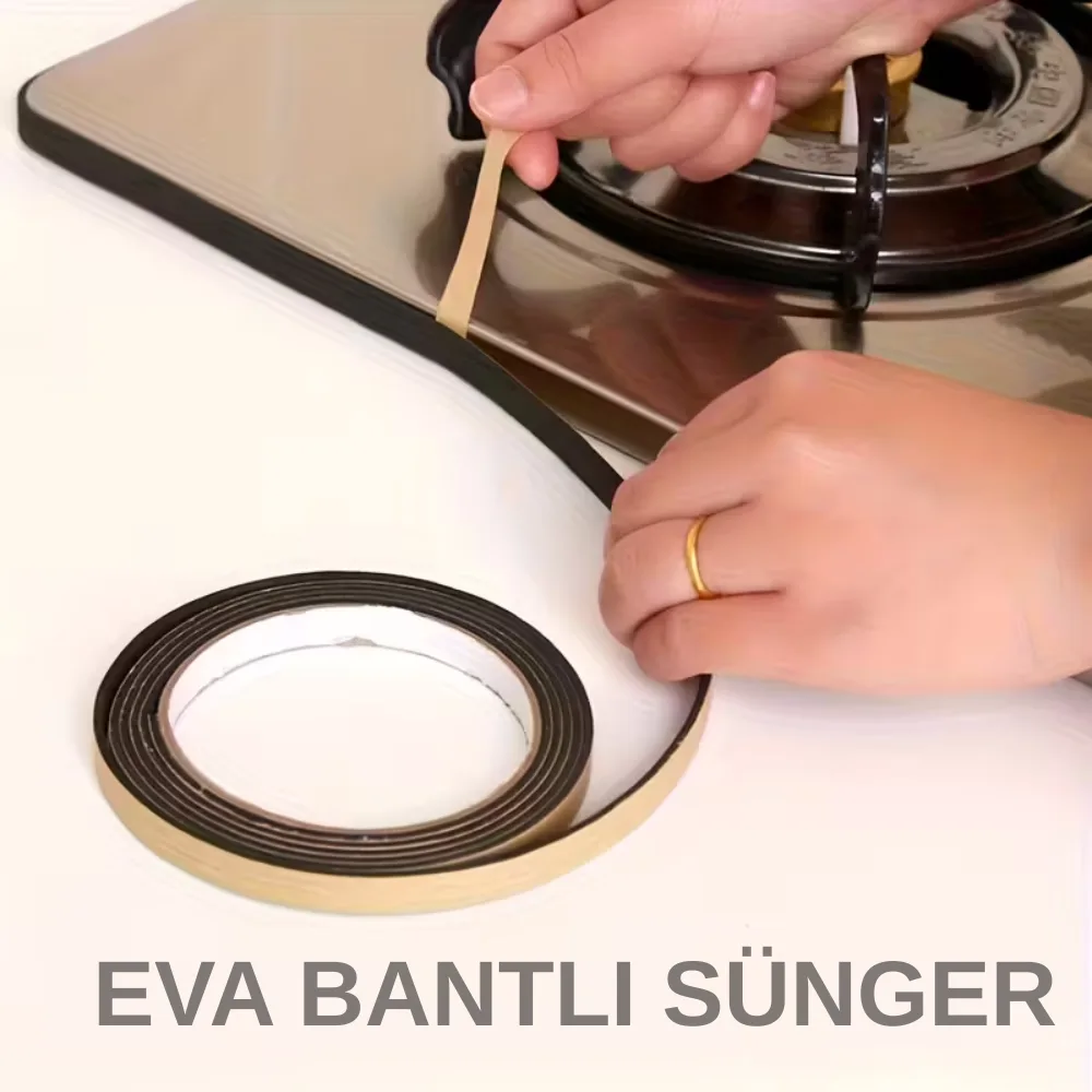 Eva Neopren Conta Sünger Bantlı Sızdırmazlık Bandı 5mm Kalınlıkta 8mmx20mt