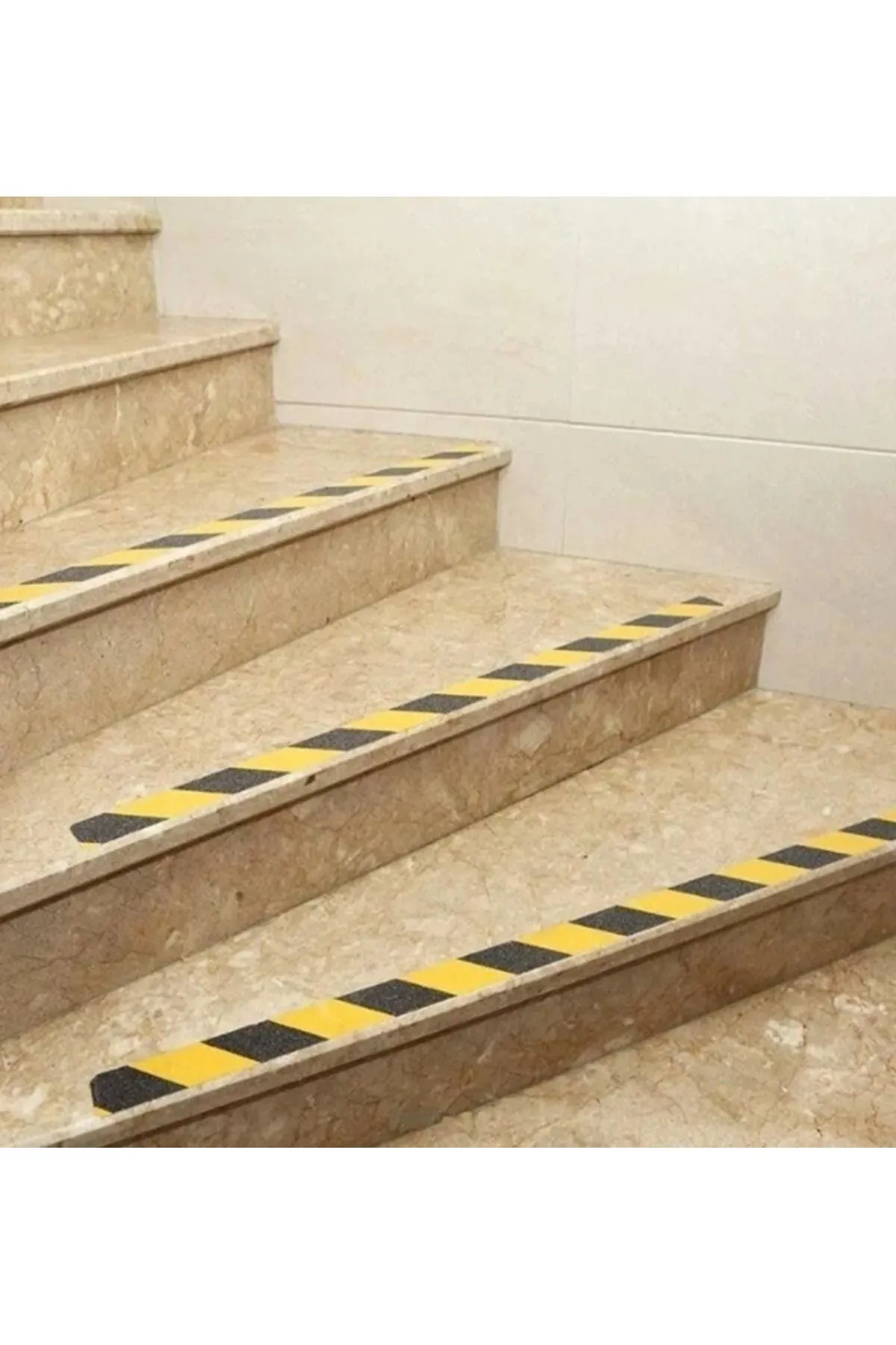 5 Adet Merdiven Ve Zemin Kaydırmaz Bant 50mm x 25metre Sarı Siyah