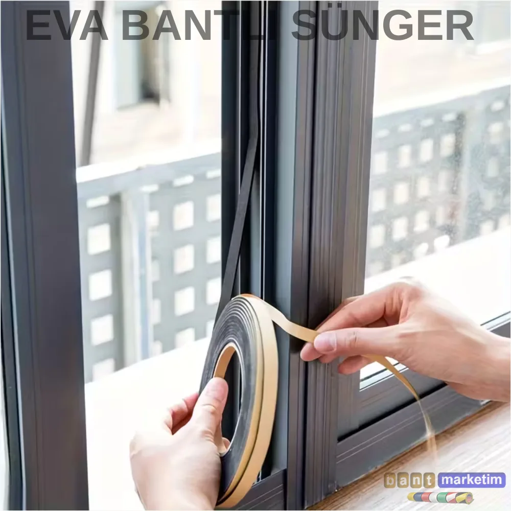 Eva Neopren Conta Sünger Bantlı Sızdırmazlık Bandı 3mm Kalınlıkta 30mmx20mt