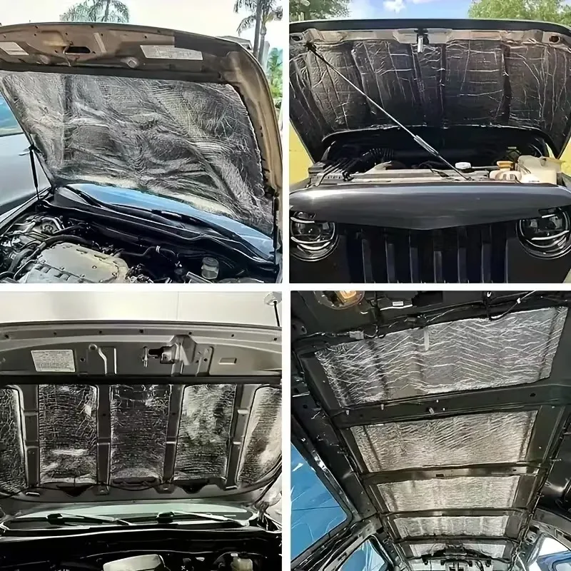 Araç Kaput Altı Yalıtım 120x100cm 9mm Folyolu Yapışkanlı Karavan Oto Ses Ve Isı Yalıtım Malzemesi
