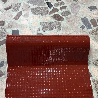 PVC Desenli Zemin Kaplama Muşambası 2mm 1x5 Metre Kaymaz Araç Konteyner Oto Taban Kaplaması Bordo