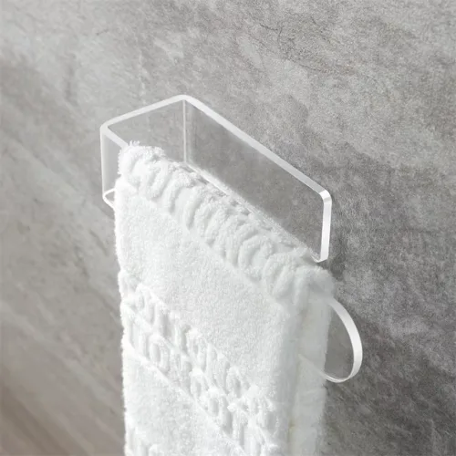 Akrilik 4mm Şeffaf Pleksiglas Havlu, Kağıt Rulo Havluluk, Peçetelik, Yapışkanlı Tasarım, Banyo Askısı
