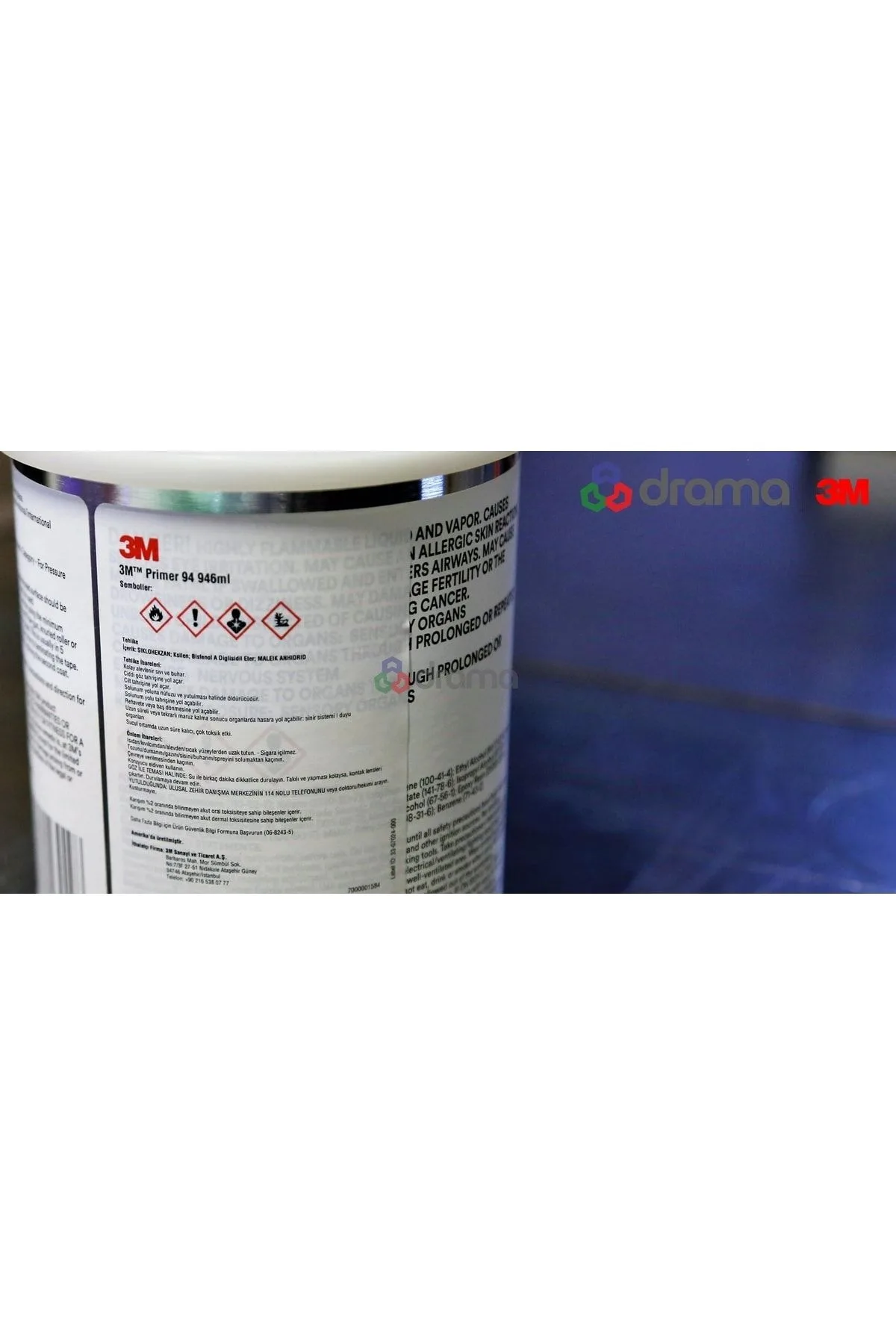 3M Primer 94 Yüzey Hazırlama Sıvısı Yapıştırıcı Güçlendirici 946 ml