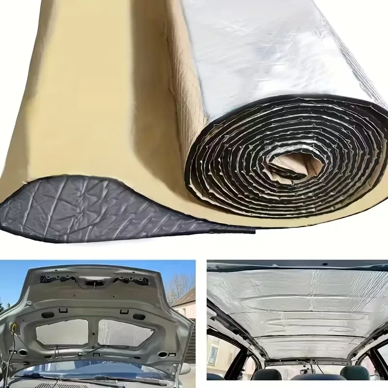 Kauçuk Bant Oto Ses Yalıtımı 9mm Alüminyum Folyolu 30cm x 10 Metre – Araç Ses ve Isı İzolasyon Bandı