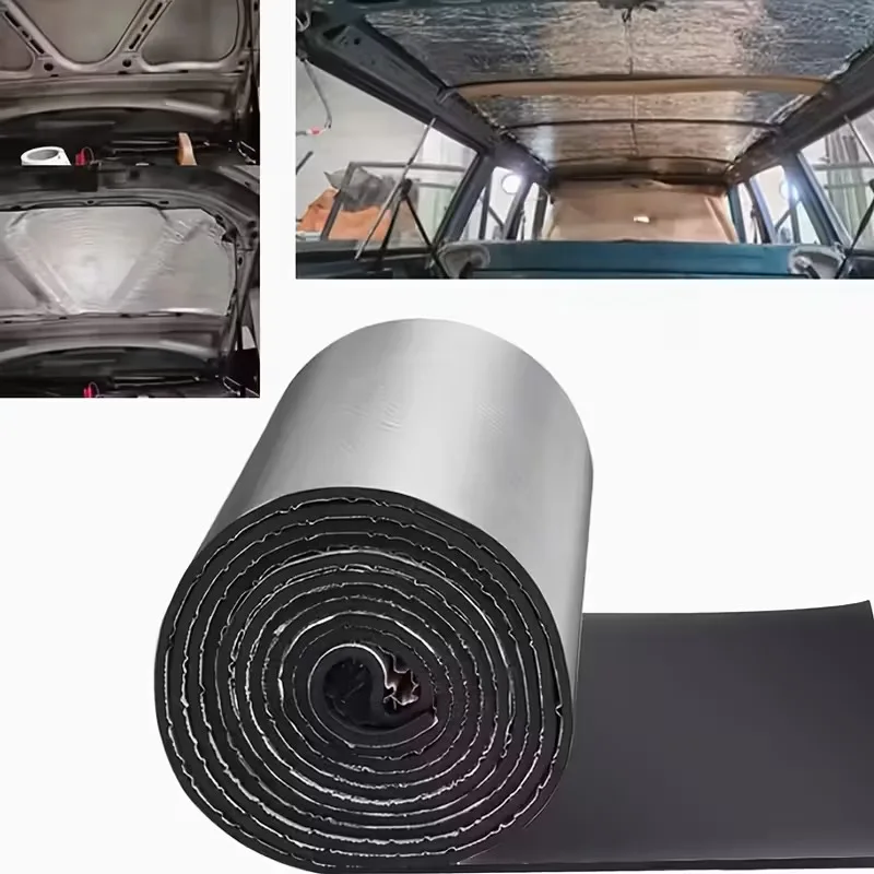 Kaput Altı Alüminyum Folyolu Yalıtım 120x100cm 6mm Yapışkanlı Karavan Oto Ses Yalıtım