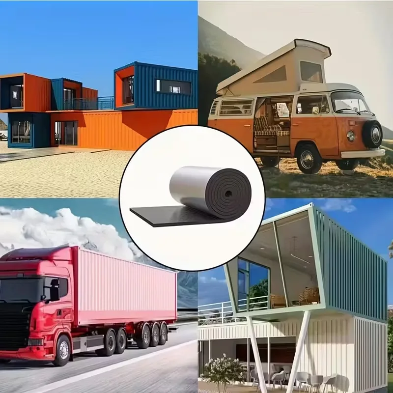 Araç Kaput Altı Yalıtım 120x100cm 9mm Folyolu Yapışkanlı Karavan Oto Ses Ve Isı Yalıtım Malzemesi