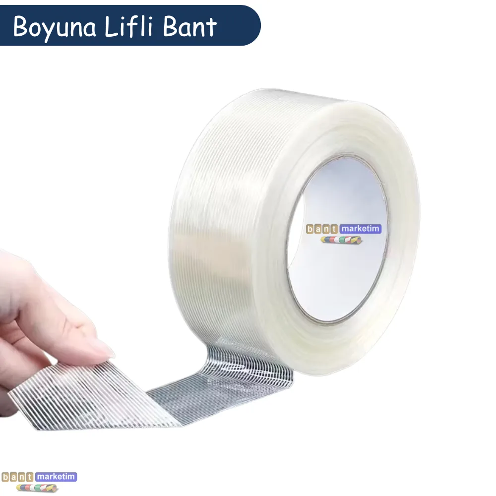 Boyuna Lifli Filament Bant Cam Elyaf Takviyeli Ambalaj Bandı 50mm x 50m