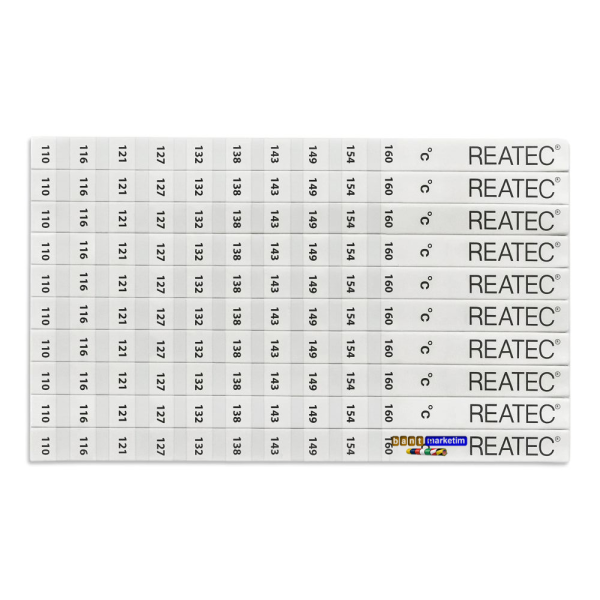 REATEC Sıcaklık Ölçüm Etiketi Isı Ölçer Ölçüm Aralığı 110 °c - 160 °c (10adet)