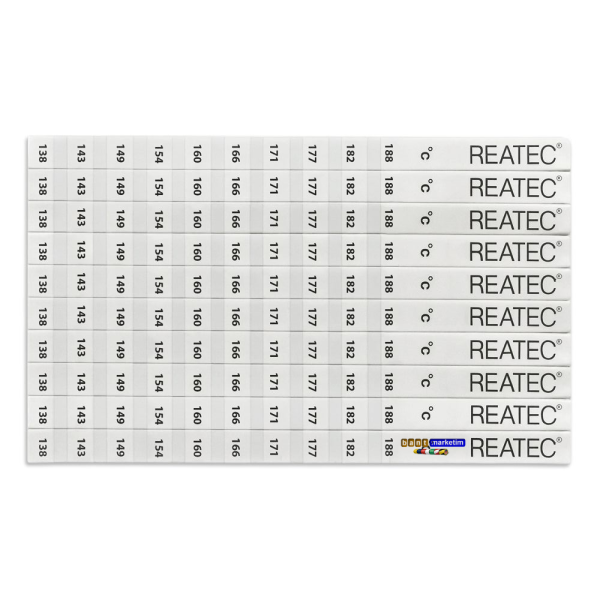 REATEC Sıcaklık Ölçüm Etiketi Isı Ölçer Ölçüm Aralığı 138 °c - 188 °c (10ADET)