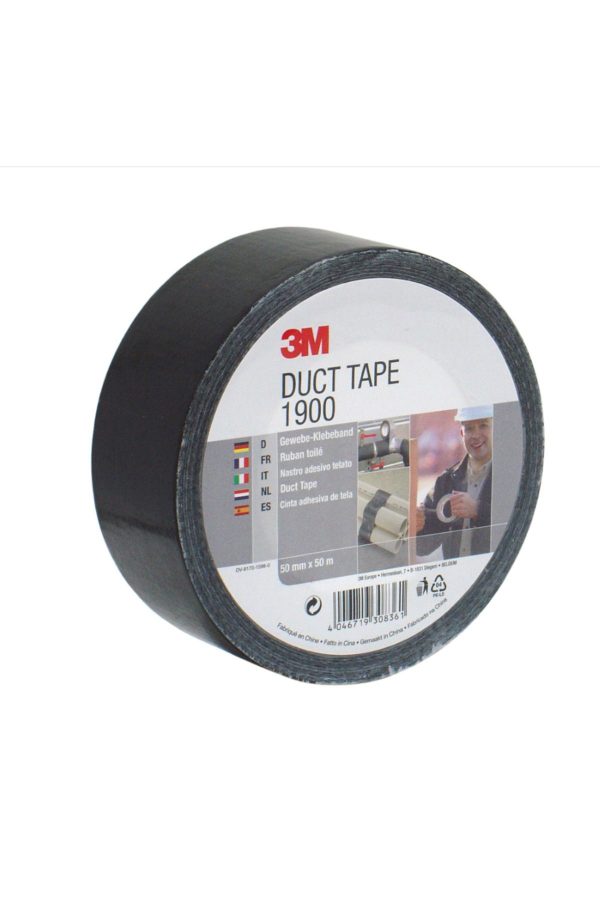 3m 1900 Duck Tape Tamir Kanal Bandı 50mm X 50mt Siyah Bant
