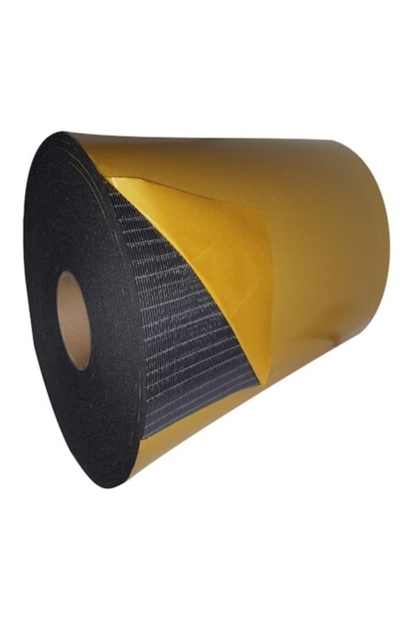 Araç Oto Ses Isı Yalıtım Malzemesi Flexi Kauçuk Sünger Yapışkanlı 6mm Kalın 90cmx10mt