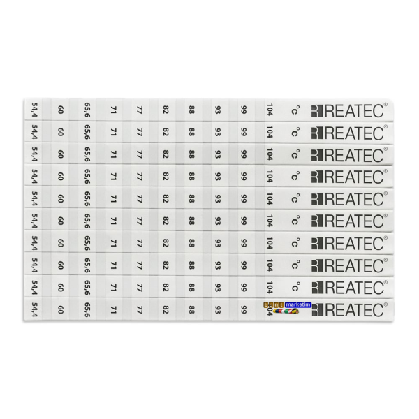 REATEC Sıcaklık Ölçüm Etiketi Isı Ölçer Ölçüm Aralığı 54,4 °c - 104 °c (10adet)