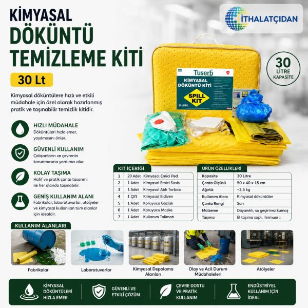 Kimyasal Döküntü Temizleme Kiti 30 Lt