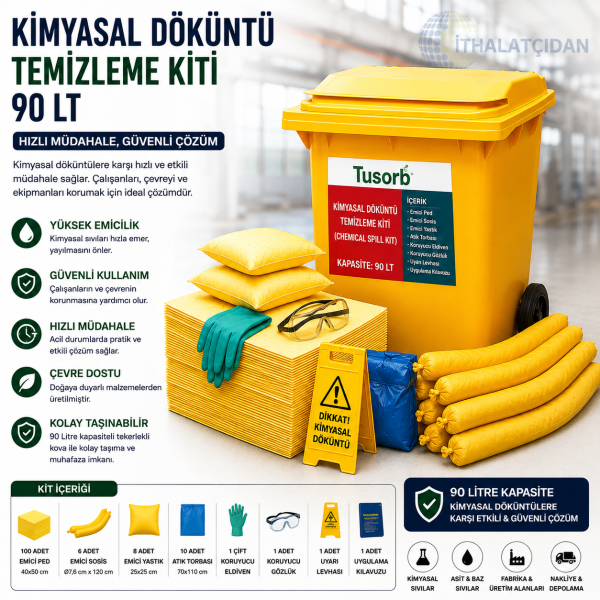 Kimyasal Döküntü Temizleme Kiti 90 Lt
