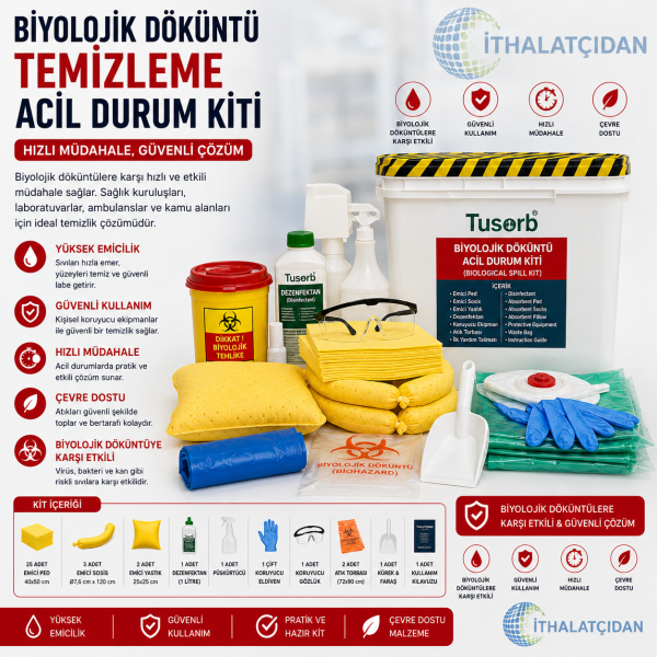 Biyolojik Döküntü Temizleme Acil Durum Kiti