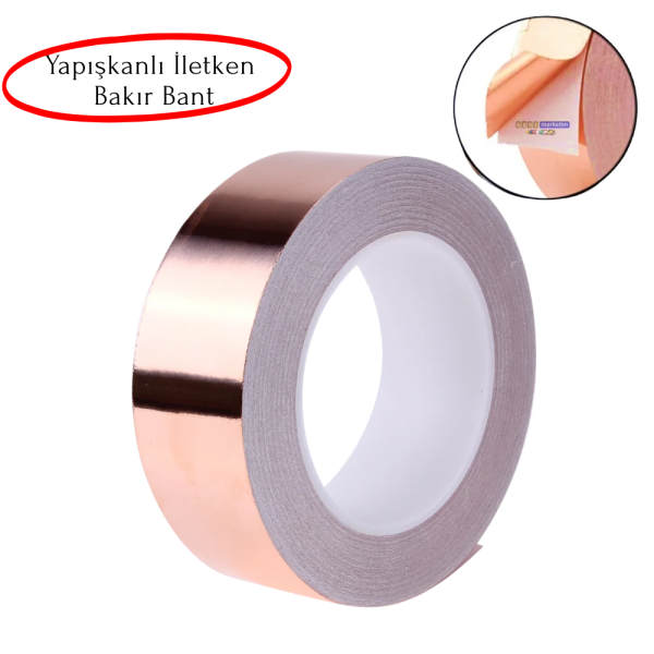 Bakır Folyo İletken Bant 25mmx10mt