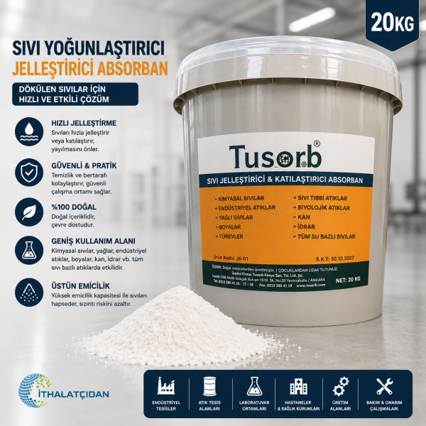Sıvı Yoğunlaştırıcı-Jelleştirici Absorban 20kg