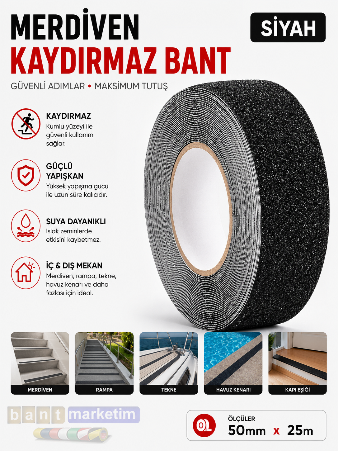 siyah kaydırmazbant