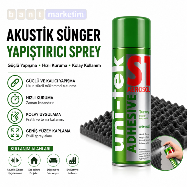 Solidpan Akustik Sünger Yapıştırıcı Sünger