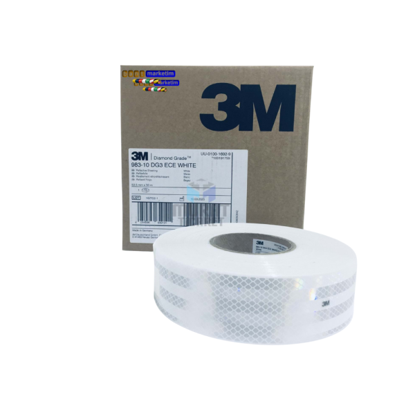 3M 983 Beyaz Petekli Reflektif Şerit Bant 55 mm x 50 mt