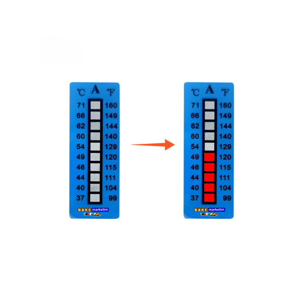 Sıcaklık - Isı Ölçüm Etiketi 104°F - 160°F / 40°C - 71°C (10 adet)